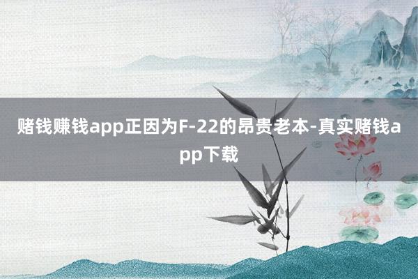 赌钱赚钱app正因为F-22的昂贵老本-真实赌钱app下载