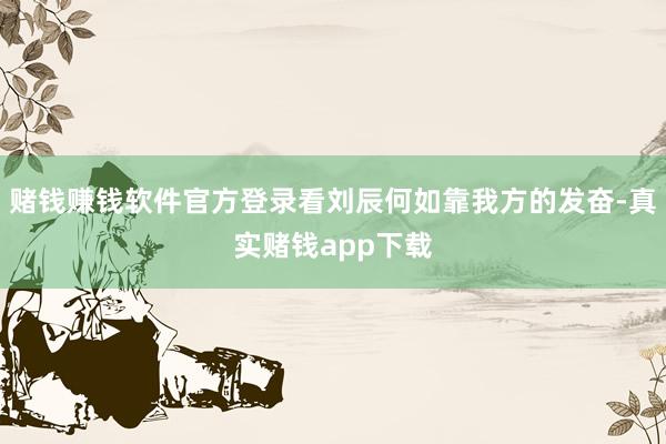 赌钱赚钱软件官方登录看刘辰何如靠我方的发奋-真实赌钱app下载