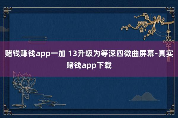 赌钱赚钱app一加 13升级为等深四微曲屏幕-真实赌钱app下载