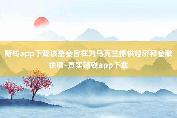 赌钱app下载该基金旨在为乌克兰提供经济和金融挽回-真实赌钱app下载