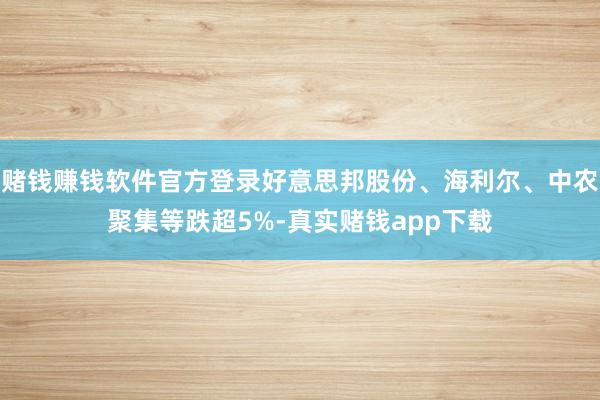 赌钱赚钱软件官方登录好意思邦股份、海利尔、中农聚集等跌超5%-真实赌钱app下载