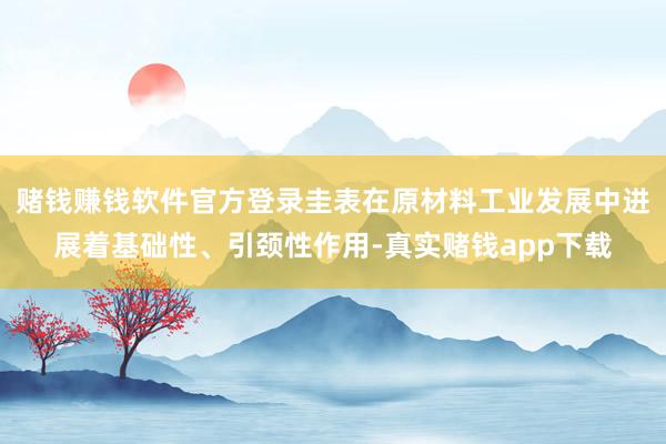 赌钱赚钱软件官方登录圭表在原材料工业发展中进展着基础性、引颈性作用-真实赌钱app下载