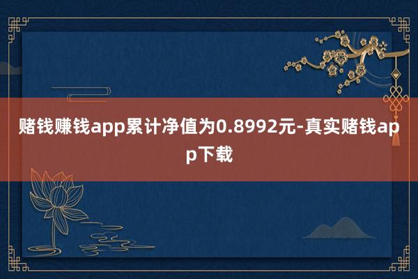 赌钱赚钱app累计净值为0.8992元-真实赌钱app下载