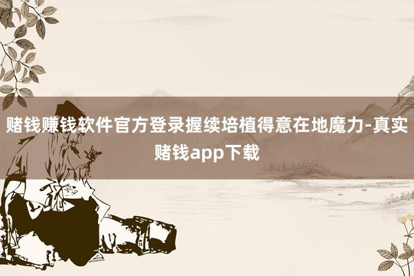 赌钱赚钱软件官方登录握续培植得意在地魔力-真实赌钱app下载