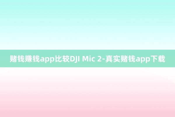 赌钱赚钱app比较DJI Mic 2-真实赌钱app下载