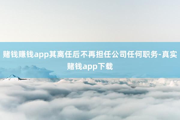赌钱赚钱app其离任后不再担任公司任何职务-真实赌钱app下载